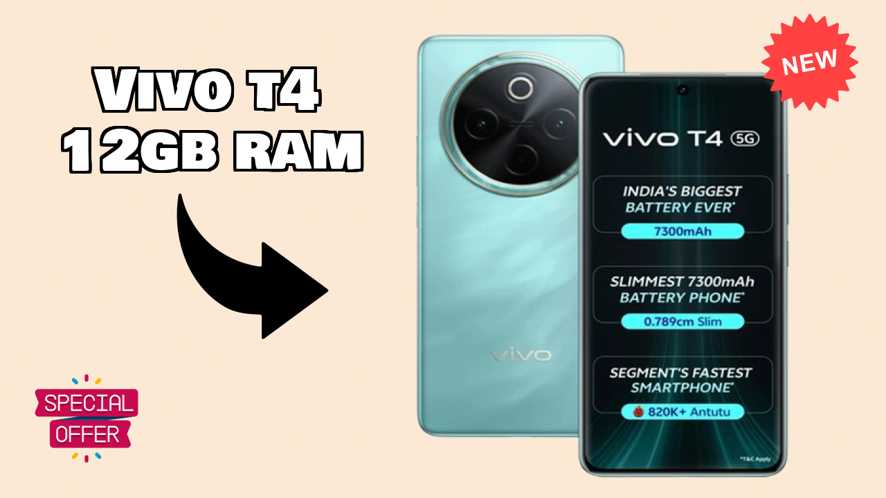 Vivo T4 12GB RAM Performance: 12 GB RAM Multitasking